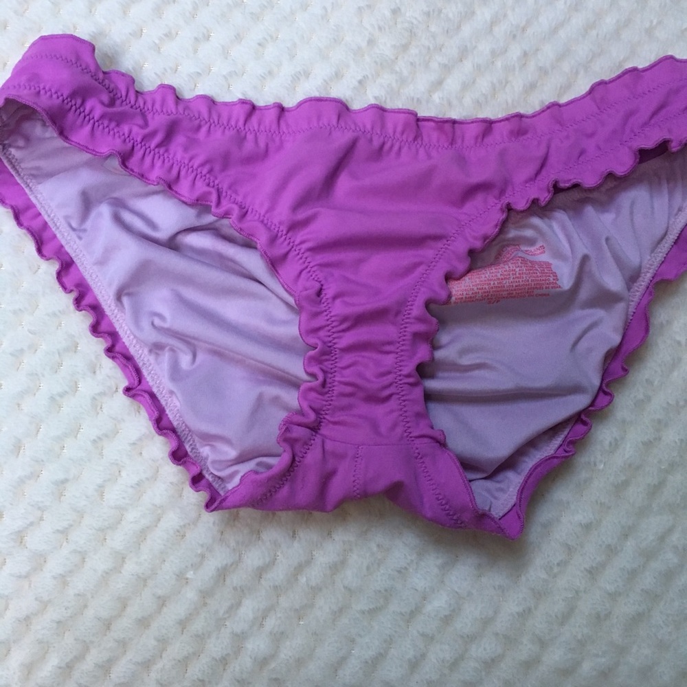Victoria Secret ruffle swim bottoms small.